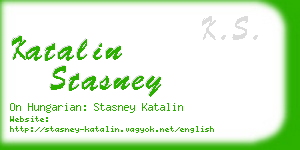 katalin stasney business card